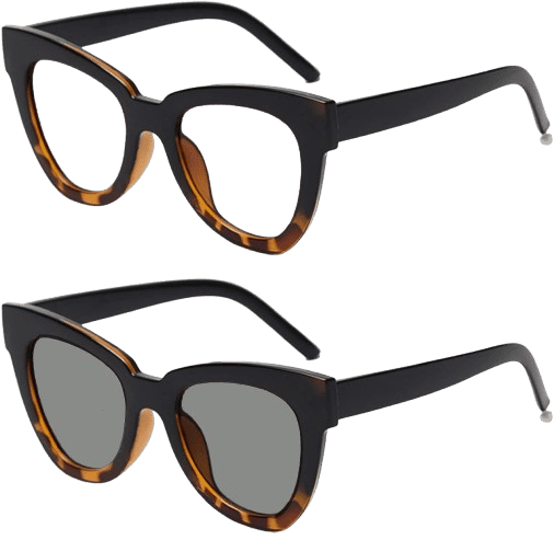 Two pairs of fashionable prescription glasses